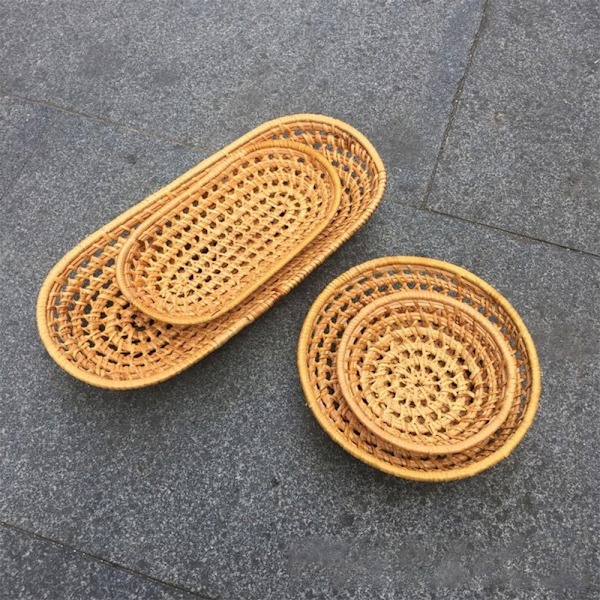 Rottinkipunos säilytysalusta Keittiön leipäkori ROUND-S ROUND-S Round-S