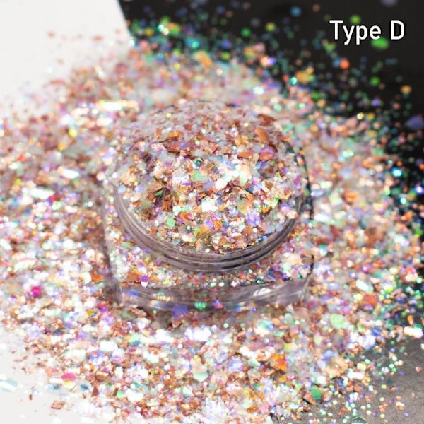 Nagelpaljetter Nail Neon Paljetter D D D