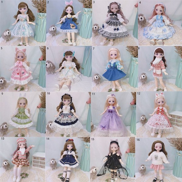 1/6 Bjd Anime Style Dolls Ball Doll Full Set 7