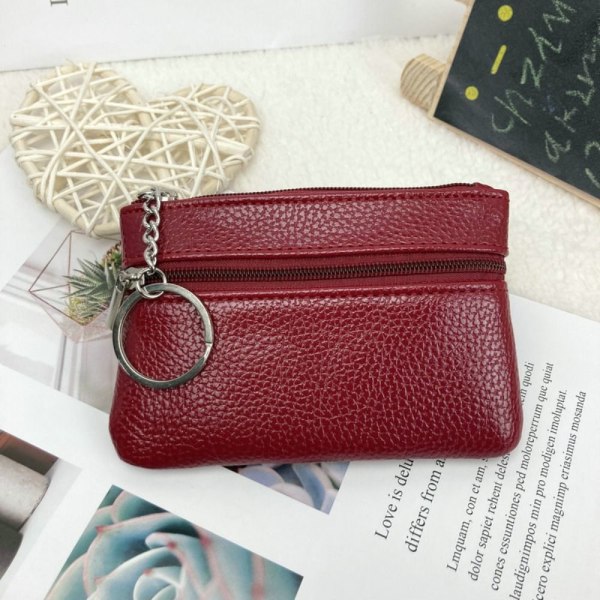 2kpl Mini Short Wallet PU-nahkainen PUNAINEN red