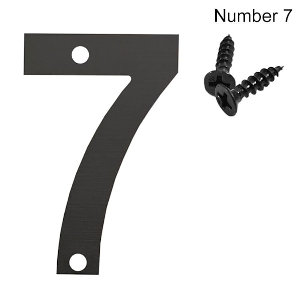 4 tommer/10 cm døretiket Nummermærke NUMMER 7 NUMMER 7 Number 7