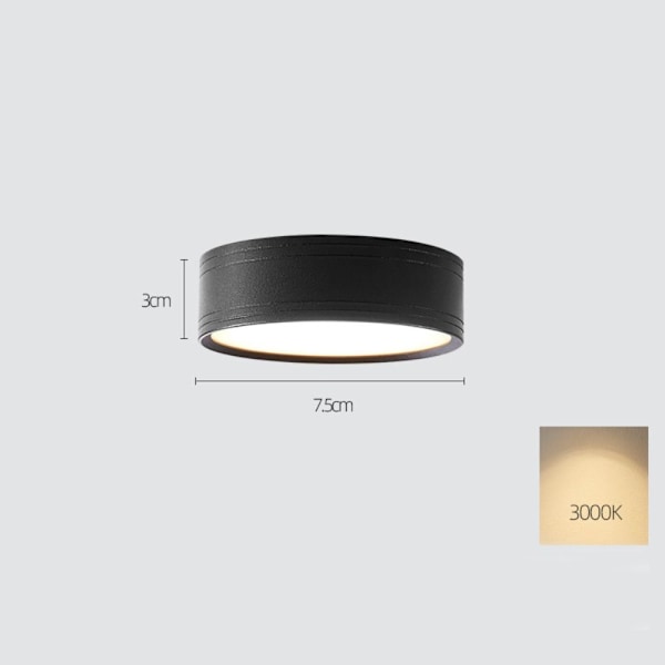 Led Taklampe Led Downlight SORT--5W SORT--5W Black--5W
