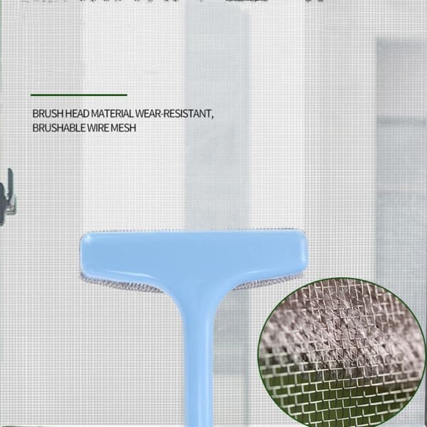 Window Mesh Screen Brush Gardin Net Wipe Cleaner BLÅ blue
