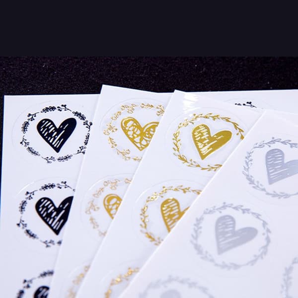 400 STK forseglingsmærkater Bronzing Love Heart 2 2 2