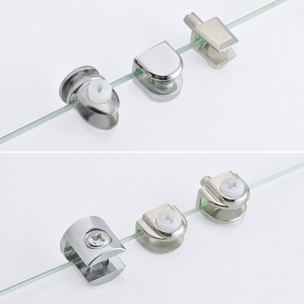 4 stk Glassklemme Glassbelagte braketter STYLE 6 STYLE 6 Style 6