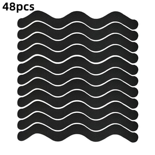 48 stk Anti Slip Strips Sikkerhedsstrimler til bruser SORT black
