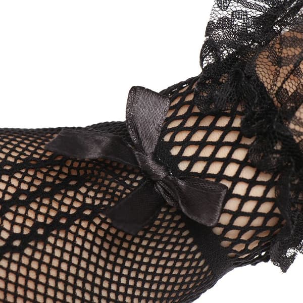 Fishnet Mesh Gloves Morsiushanskat RED Red