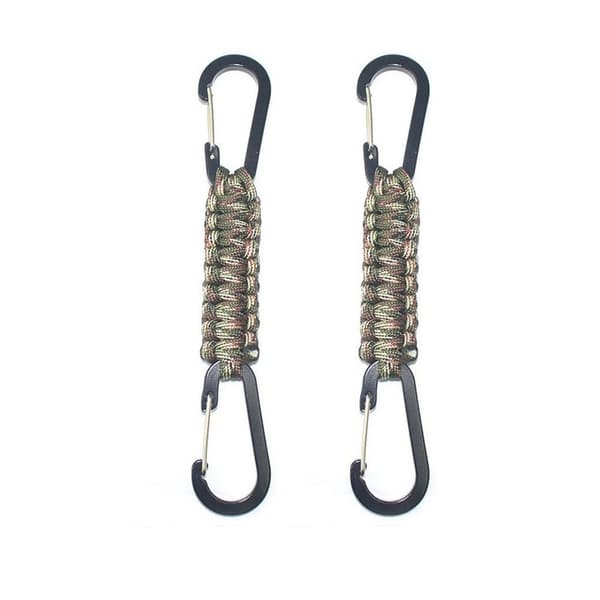 2Pack Paracord avaimenperä koukku D Ring karabiinipidikkeet