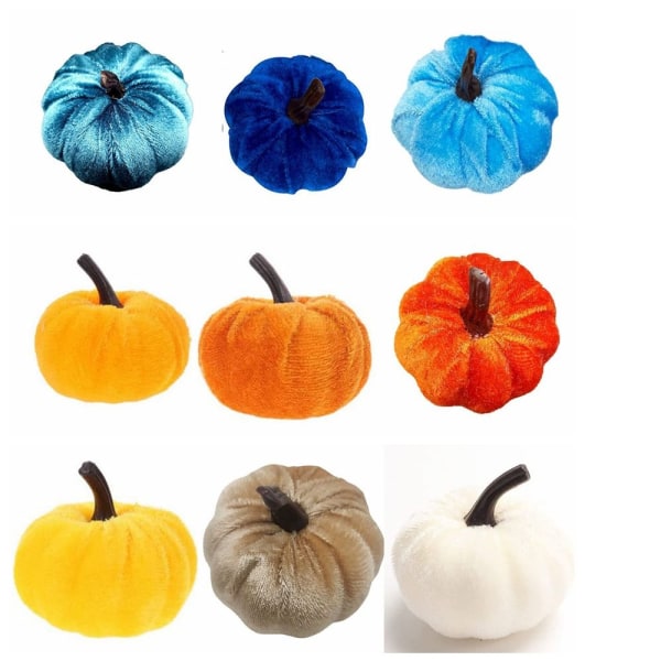4stk Fake Pumpkin Halloween Decoration SKY BLUE sky blue