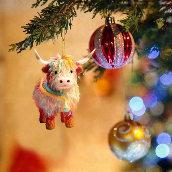 Xmas Cow Pendant Farverige Hella Wagyu Ornamenter 1 1 1