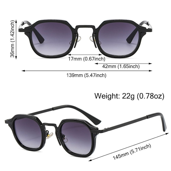 Små firkantede solbriller Punk Shades C1 C1 C1