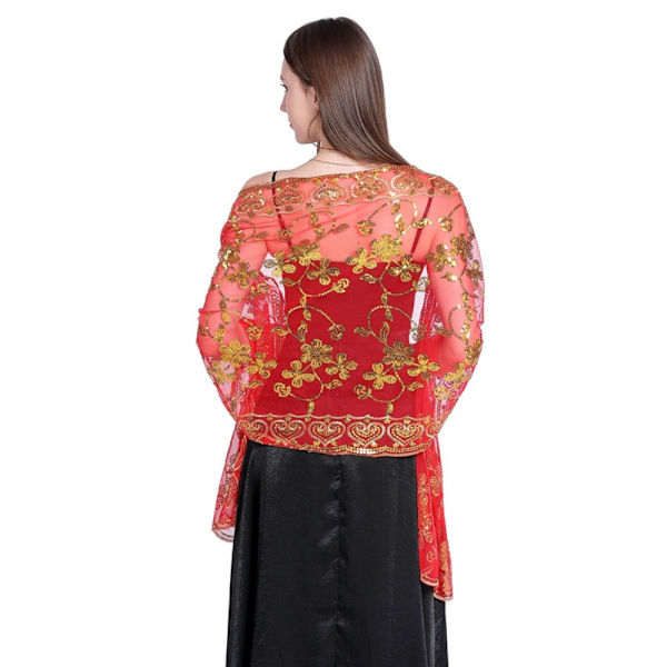 Iltapuvut Huivi Lady Cape Wraps PUNAINEN PUNAINEN Red