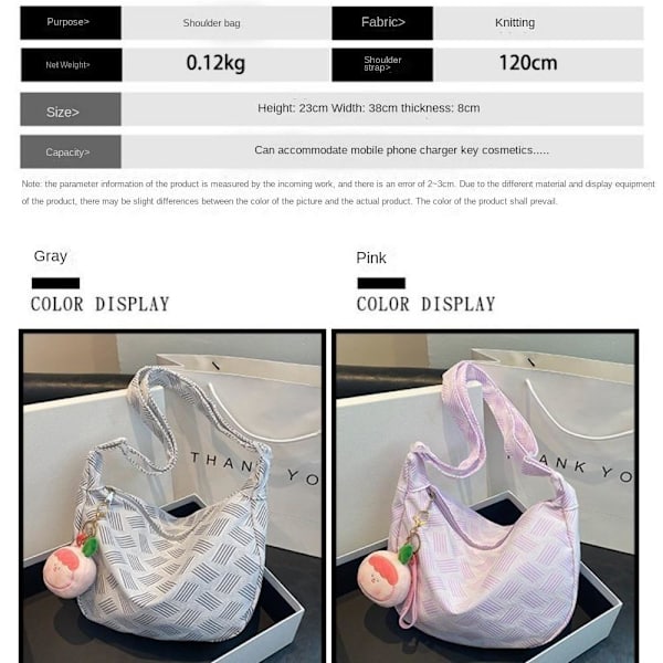 Dumpling Bag Skuldertaske GRÅ grey