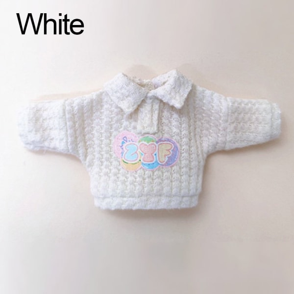 Mini strikket genser 1/12 Doll Cardigans HVIT White