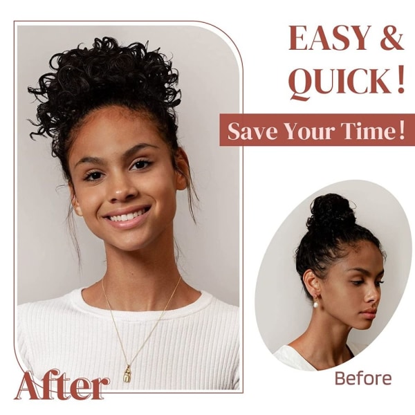 Messy Bun Hair Piece til kvinder RØGGRÅ RØGGRÅ Smoke Gray