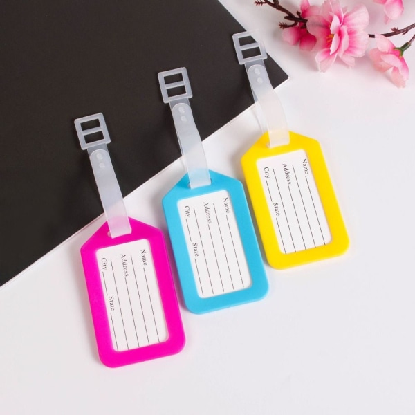 Bagage ID Label Bagageskilt SORT black
