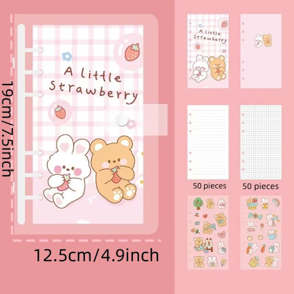 2 STK Pocket Notebook Høyt Utseende nivå Notisblokk 6 Rund Ring FBAJQQ0025-SET