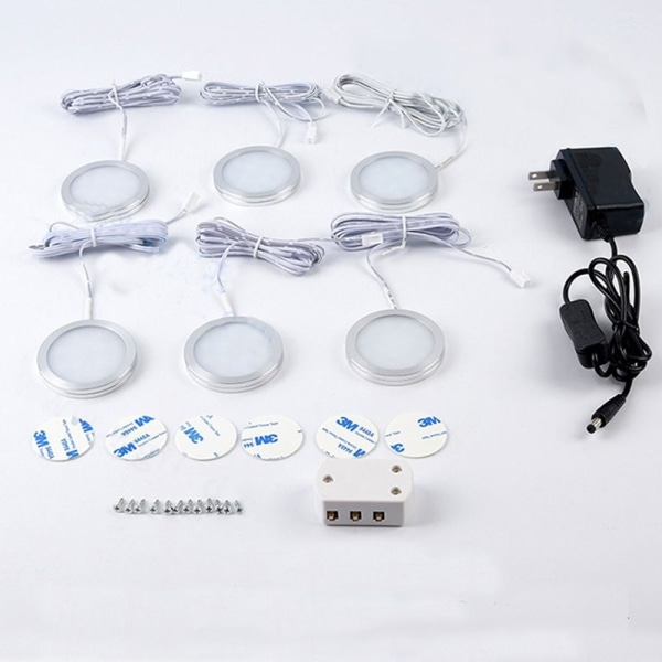 Underskapslys LED Puck Light UK-6STK-VARMT LYS UK-6PCS-Warm Light