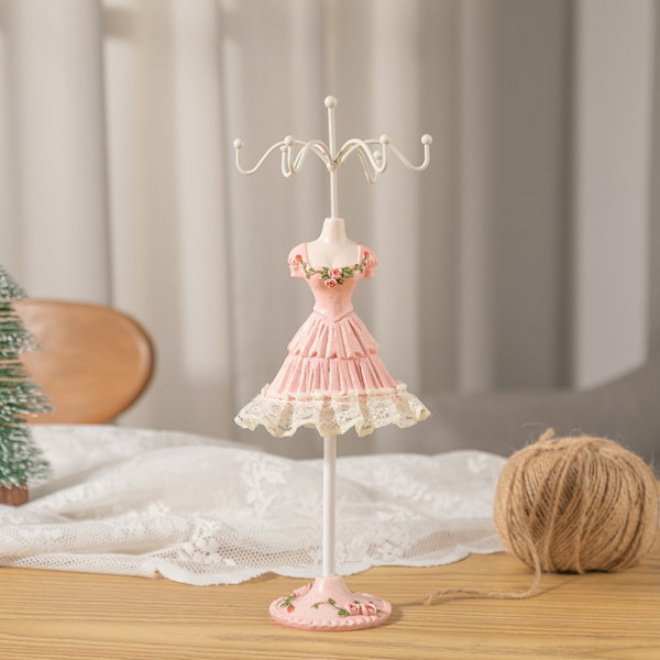 Halsband Display Stand Smycken Display Stand ROSA pink