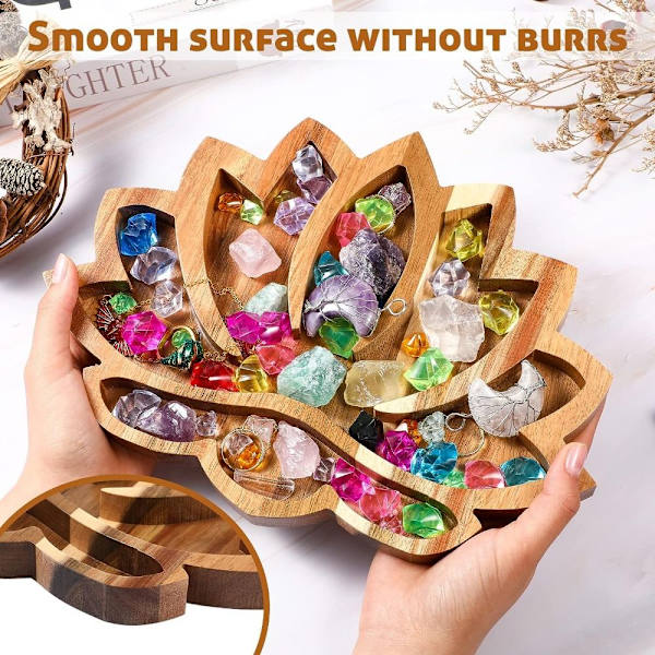 Lotus Krystal Bakke Krystal Display Etui Dekorativ Bakke