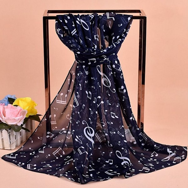 Chiffon Hijab Silketørklæde BLÅT Blue