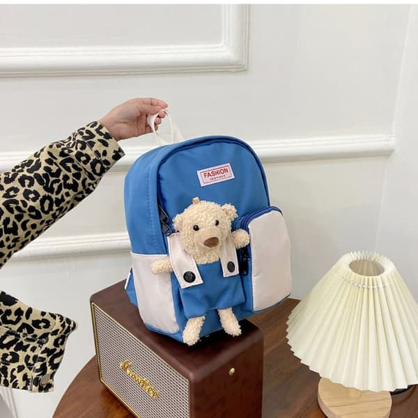 Bear Doll Rygsæk Børn Skoletasker BLÅ blue