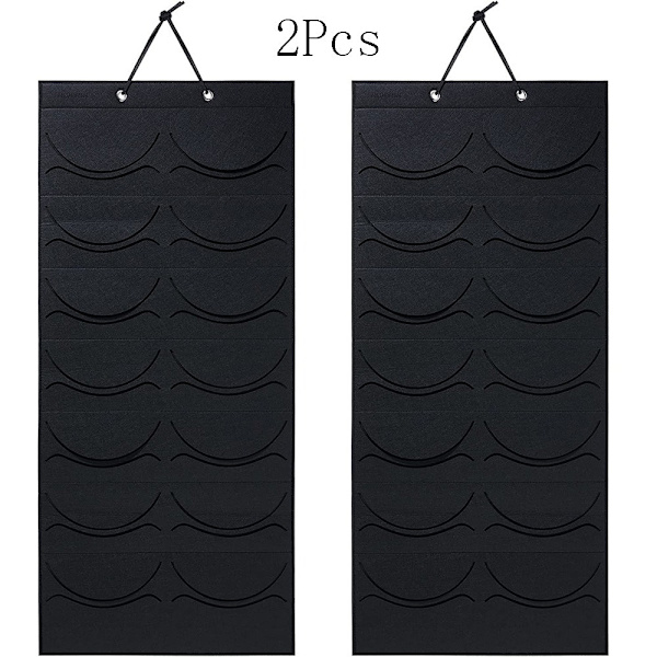 2 stk Baseball Hat Rack Cap Organizer Cap Oppbevaringspose Black 2Pcs-2Pcs