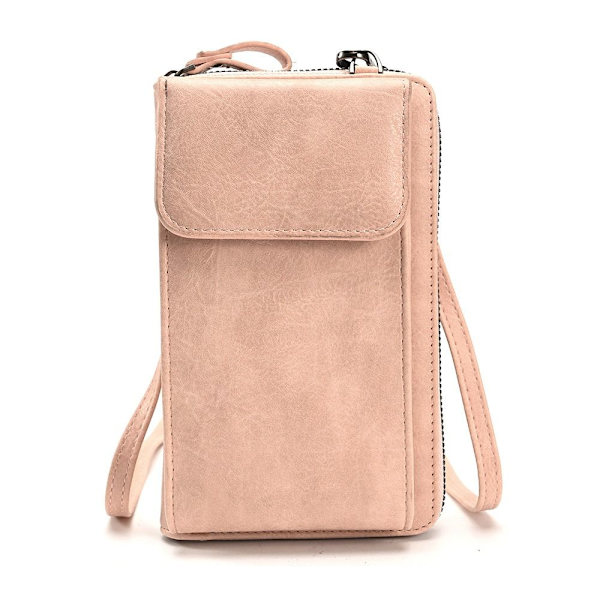Clutch Wallet Crossbody nahkalaukku PINK Pink
