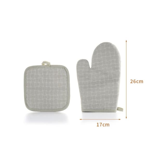 2stk/Sæt Mikrobølgehandsker Ovnhandsker GRÅ grey