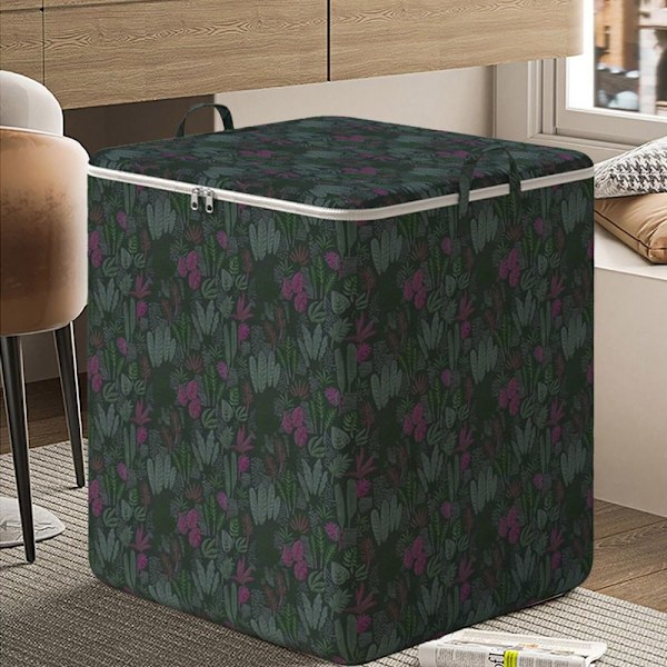 Peittojen säilytyslaukku Vaatteiden säilytyslaatikko VIHREÄ 55X55X47CM green 55x55x47cm