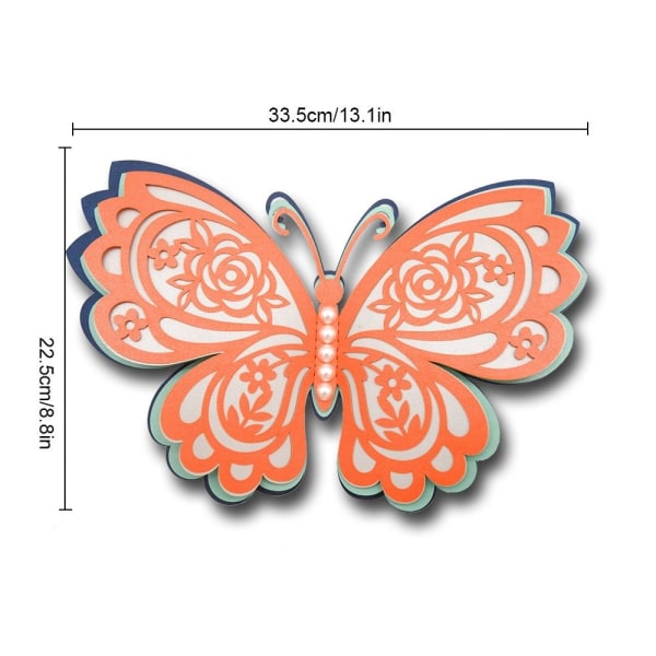 2 stk 3D sommerfugle-klistermærker Vægdekaler STYLE 9 STYLE 9 Style 9