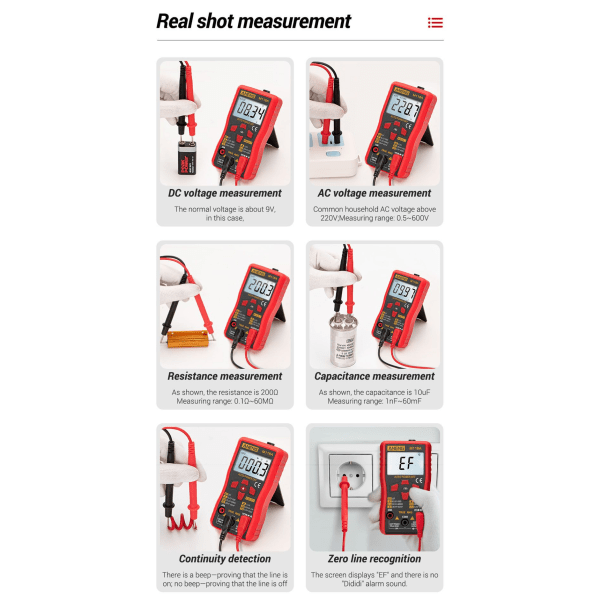 ANENG M118A Digital Mini Multimeter Tester