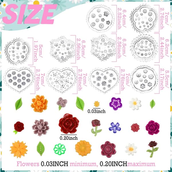 Polymer Clay Örhänge Molds Rose Form