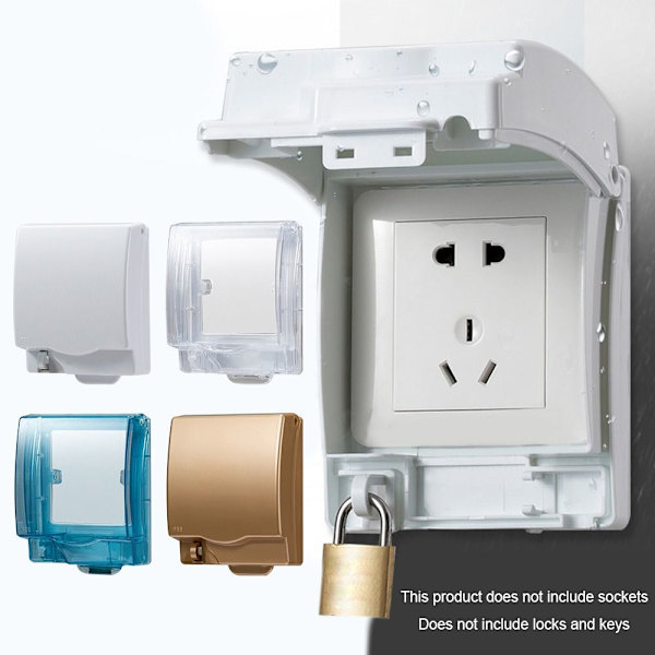 Låsbar 86 Typ Switch Case Vattentät Dammtät Box transparent