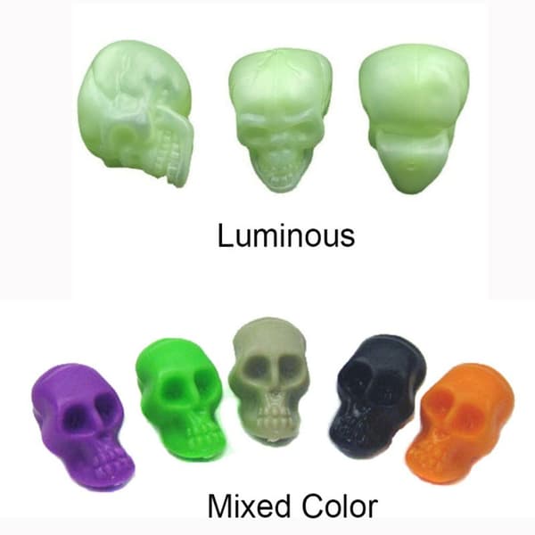 100/50ST Halloween Mini Skull Luminous Skeleton Head MLUMINOUS MLuminous