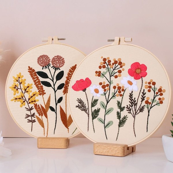 Blomsterbroderisett Korssting C C C