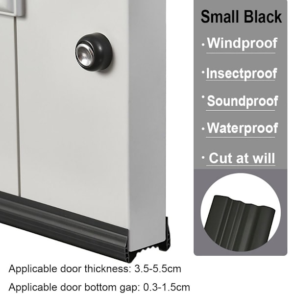96 cm oven pohjan tiivistenauha, melunvaimennus PIENI MUSTA Small Black