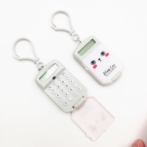 3 kpl Mini Laskin Creative Keychain HARMAA Grey