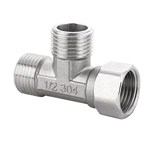 2 STK avledningsventil T Adapter VVS-sett 2PCS