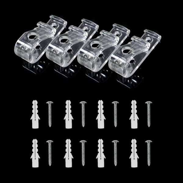 8st Fixeringskrok Fixed Clip TRANSPARENT transparent
