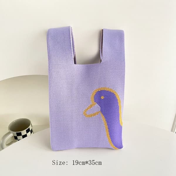 Knit Handbag Knot Wrist Bag 2 2 2