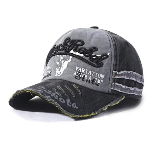 Broderi Baseball Caps Distressed Faded Cap SORT black