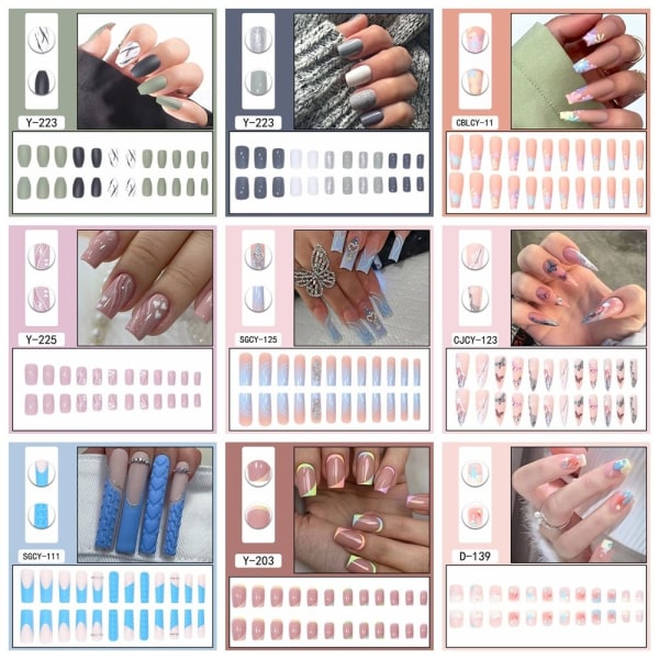 2 bokser 24 stk/boks Fake Nails Press On Nail Tips 05-2BOXS 05-2BOXS 05-2boxs