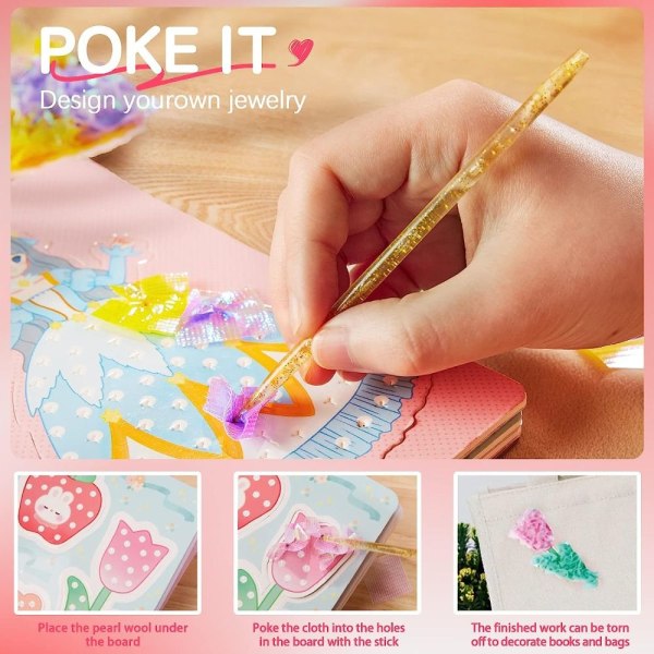 Poke Art DIY Toys Pedagogisk Poke Painting 3D Educational Toys Dream Princess