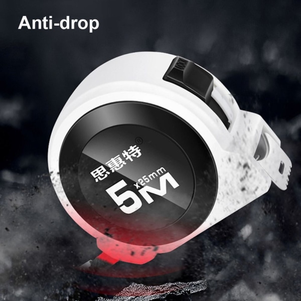 Stål Målebånd Drop-resistent målebånd 5M X 25MM 5m x 25mm