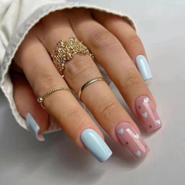 24stk False Nails Long Square W329 W329