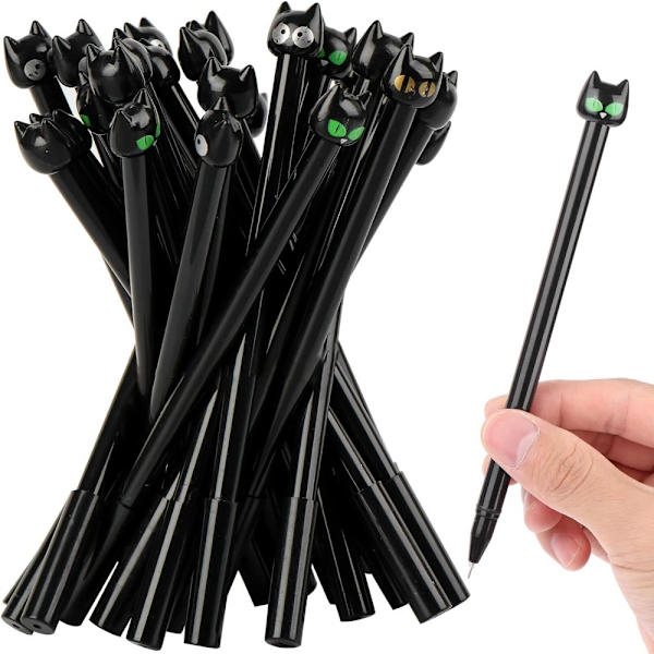 Gel Ink Pen Sort Cat Pen 33 stk