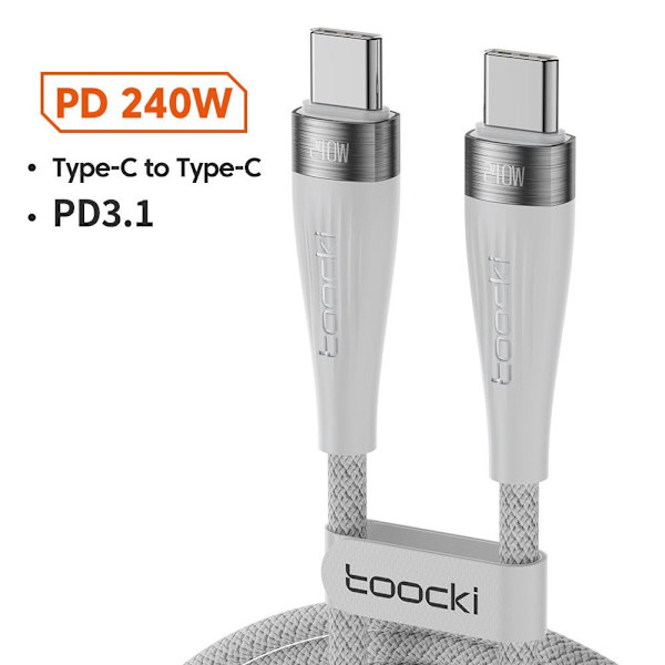 PD 240W Typ C till Typ C Kabel VIT 1M white 1m