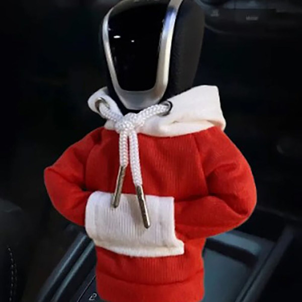 Hoodie Bil Gear Shift Cover Knop Hoodie Sweatshirt VIT&BLÅ WHITE&BLUE