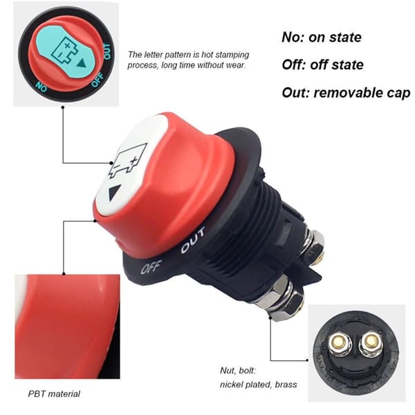 Batteribrytare Isolator Cut Off 100A 100A 100A